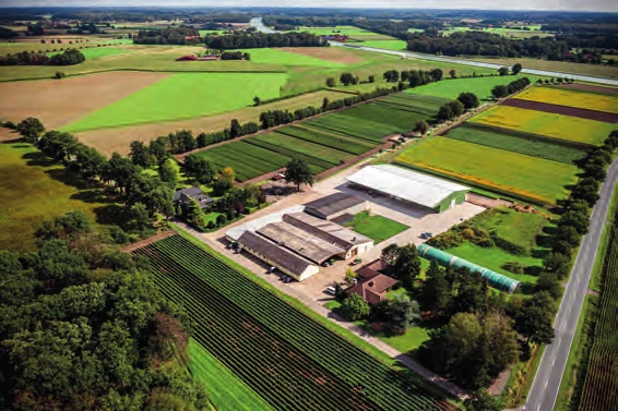 Aerial view of the LODDER-UNTERLAGEN nursery at Dülmen-Hiddingsel in the Münsterland
